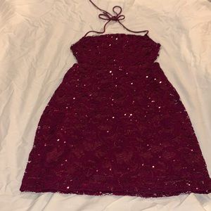 Lucy In The Sky; size extra small, color is maroon
